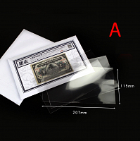 Пакеты для банкнот размер А, прозрачный 207*115мм