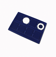 Лоток-дисплей для 8 монет (синий) PCCB (ячейка 72*72мм)